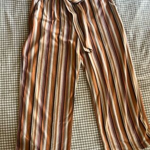 Striped Wide-Leg Pants